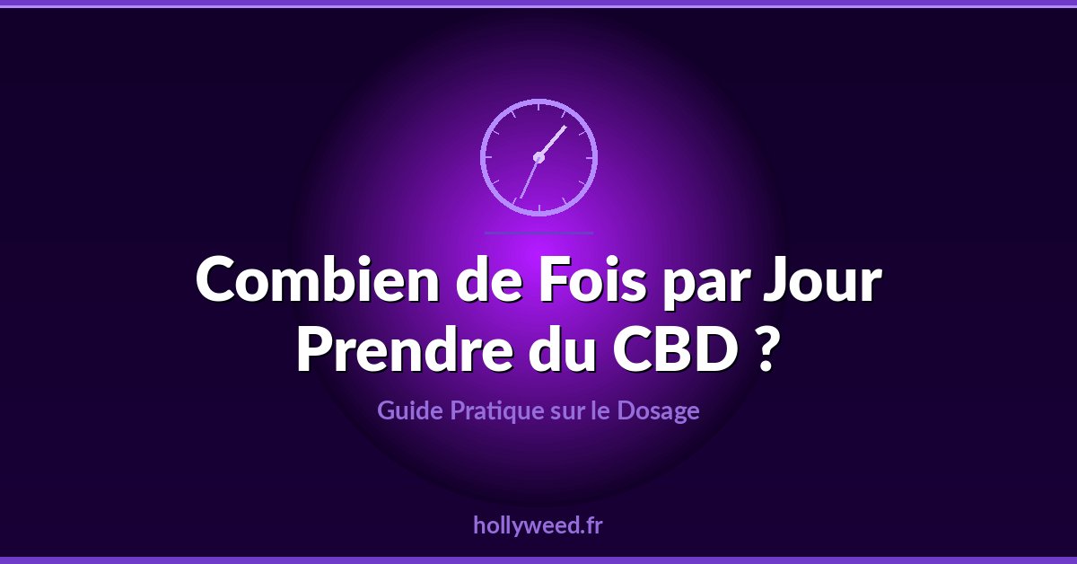 Dosage CBD combien de fois par jour